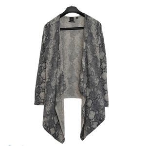Saks Fifth Snake Print Cashmere Cardigan S